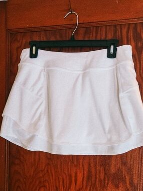 Athleta White Circle Skirt with Built-In Shorts